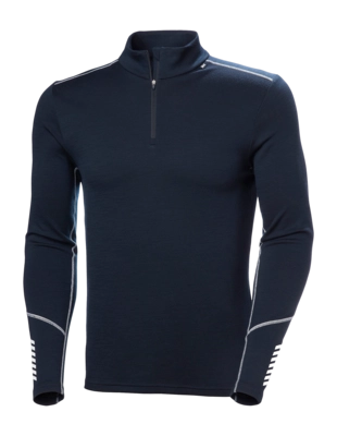 Skipully Helly Hansen Men Lifa Merino Midweight 1/2 Zip Navy Regular Fit