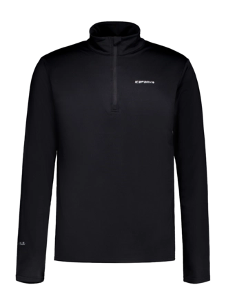 Skipully Icepeak Men Felsberg Basic Black 1/2 Zip Shirt Regular Fit