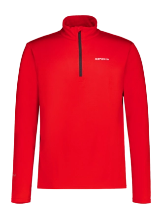 Skipully Icepeak Men Felsberg Classic Red 1/2 Zip Shirt Regular Fit