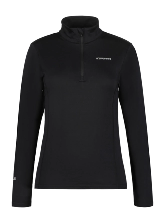 Skipully Icepeak Women Ferndale Basic Black 1/2 Zip Shirt Regular fit