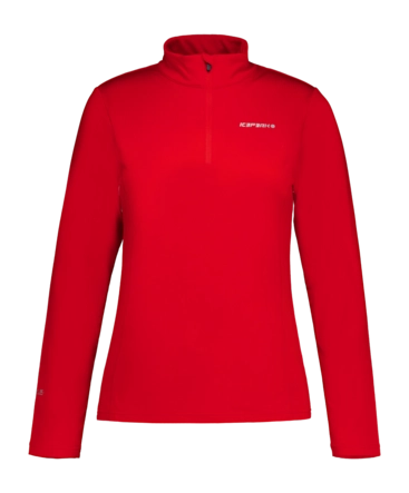 Skipully Icepeak Women Ferndale Classic Red 1/2 Zip Shirt Slim Fit