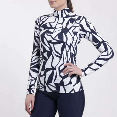 Skipully KJUS Women Motion Print Half-Zip KJUS Navy/White Regular Fit