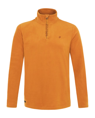 Skipully Protest Men Prtreperfecto Caramel Yellow 1/4 Zip Active Top Regular Fit