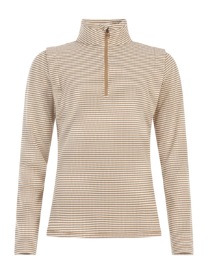 Skipully Protest Women Prtivory Teddy Brown 1/4 Zip Active Top Regular Fit
