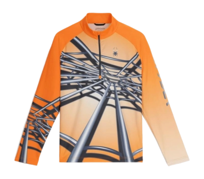 Skipully Spyder Men Legacy 1/2 Zip Flash Orange Slim Fit