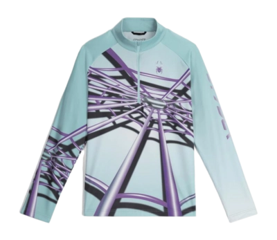 Skipully Spyder Men Legacy 1/2 Zip Glacier Blue Slim Fit