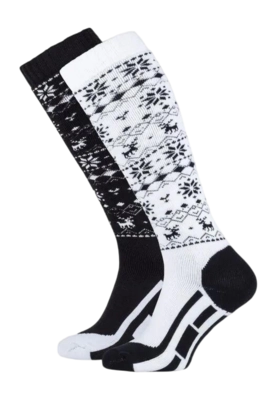 Skisok Falcon Women Snow Black/White Star (2 Pack) Regular Fit