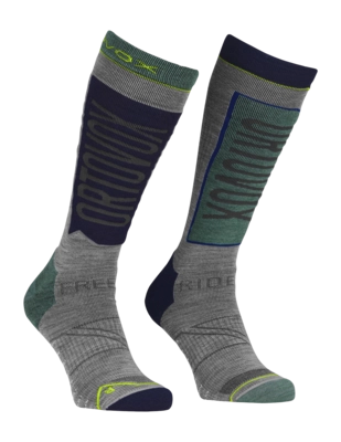 Skisok Ortovox Herren Free Ride Long Socks Arctic Grey