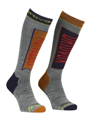 Skisok Ortovox Herren Free Ride Long Socks Clay / Black / Orange