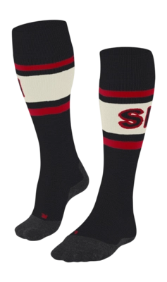 Skisokken Falke Men SK2 Intermediate Black drielaags vochtafvoer