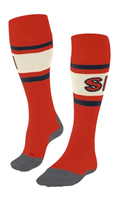 Skisokken Falke Men SK2 Intermediate Samba Orange 3-laags vochtafvoer