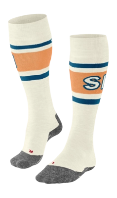 Skisokken Falke Women SK2 Intermediate Offwhite-Neon Red