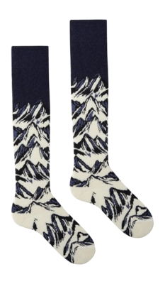 Skisokken Fusalp Unisex Sock Mount III Dark Blue/Milk