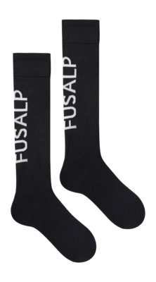 Skisokken Fusalp Unisex Sock Pop II Noir/Neige Normale pasvorm
