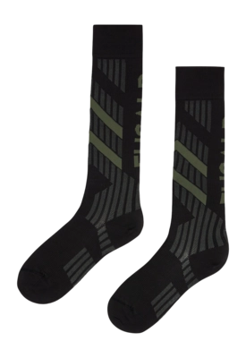 Skisokken Fusalp Unisex Sock Tech Army/Noir Regular Fit