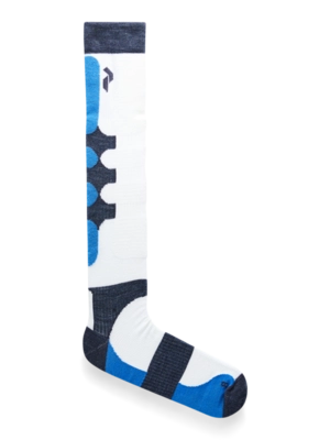 Skisokken Peak Performance Unisex Magic Wool-blend Socks Azure Ascent Vintage White Melange