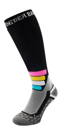 Skisokken Poederbaas Unisex Tech Ski Socks Compress Merino Black