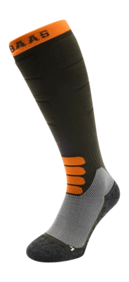 Skisokken Poederbaas Unisex Merino Pro Olive Green Anatomische pasvorm