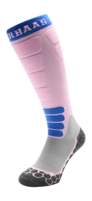Skisokken Poederbaas Unisex Merino Pro Powder Rose Anatomische pasvorm