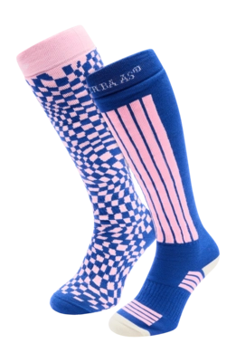 Skisokken Poederbaas Unisex Ski Socks Ballpoint Blue (2 pack)