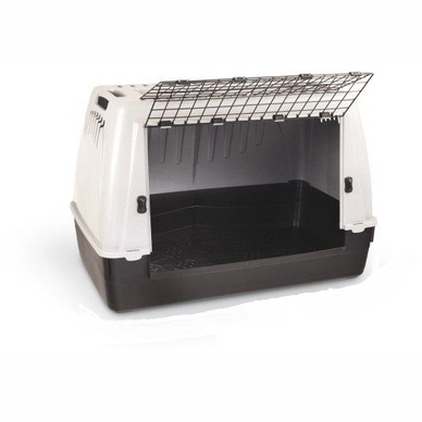 Honden transportbox Skudo Car 100 MPS - Zwart Wit (100 x 60 x 65 cm)
