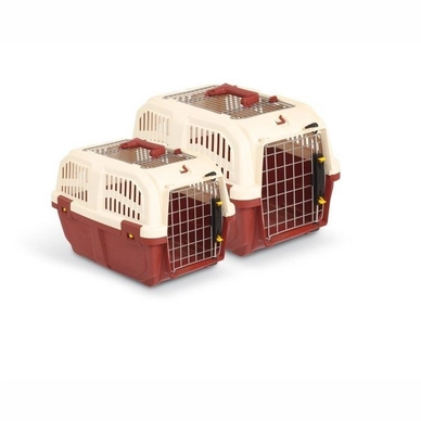 Honden transportbox Skudo Open MPS - Rood Wit (55 x 36 x 35 cm)