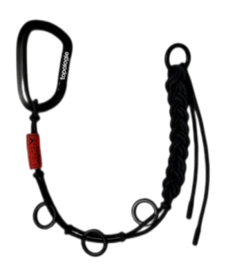 Sleutelhanger Topologie Wares Braided Keychain Black