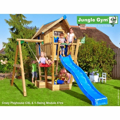 Speelset Jungle Gym Crazy Playhouse + Platform CXL + 1-Swing X'tra