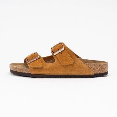 Tongs Birkenstock Homme Arizona Suede Leather Mink