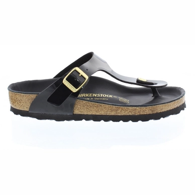 Tongs Birkenstock Gizeh Noir Laque Or