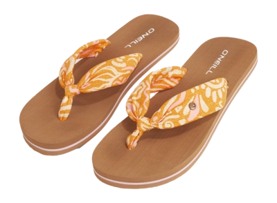 Slipper O'Neill Ditsy Sun Sandals Orange Abstract Wave