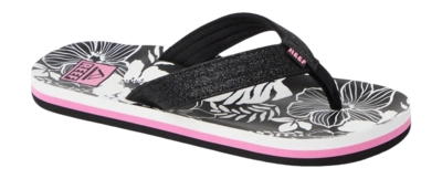 Slipper Reef Kids Ahi Pink/Black Floral