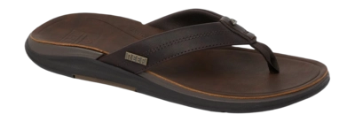 Slipper Reef Men Leather Offshore Dark Brown