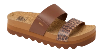 Slipper Reef Women Cushion Vista Hi Brown/Leopard