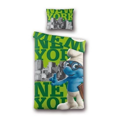 Dekbedovertrek Smurfen 3D New York