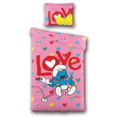 Dekbedovertrek Smurfen Love Katoen