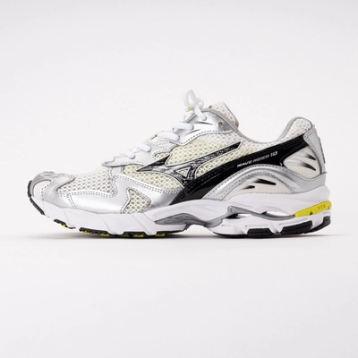 Mizuno Unisex Wave Rider 10 Snow White/Black/Sylvan Green 26