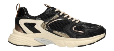 Sneaker POSH by Poelman Women Lola Black And Gold Combination
