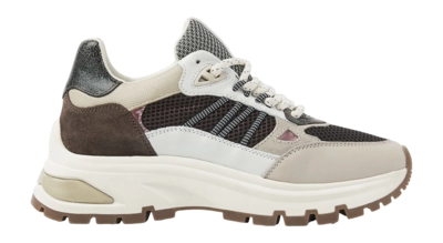 Sneaker Via Vai Women Liz Dae Lame Combi Chocolate