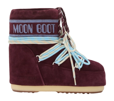 Snowboot Moon Boot Unisex Icon Low Suede Laces Burgundy
