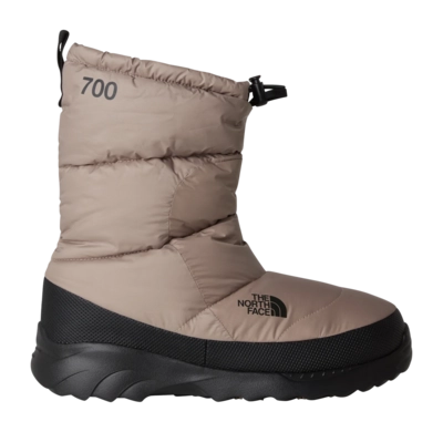 Snowboot The North Face Unisex Nuptse Traction Bootie Mushroom Grey/TNF Black DWR