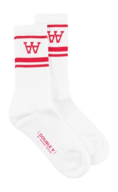 Socks Wood Wood Mens Con White Red