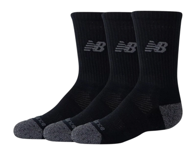 Socken New Balance Jugend Active Crew Unisex Black (3er-Set)