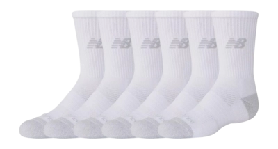 Socks New Balance Unisex Youth Active Crew White (6 Pack)