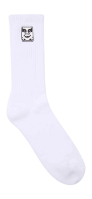 Socks Obey Men Icon Face White