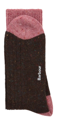 Sok Barbour Men Houghton Socks Earth Pink