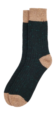 Sok Barbour Men Houghton Socks Evergreen/Sandstone