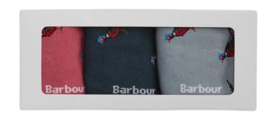 Sok Barbour Men Pheasant Socks Gift Box Earth Pink Mix