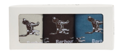 Sok Barbour Men Pointer Dog Socks Gift Box Bluestone