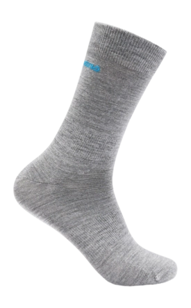 Sok Bergans Unisex Allround Light Merino Solid Grey/Aqua Lagoon